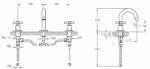 Juno Basin Mixer, (For 3-Hole Basins) | A40861EXP - Image 2