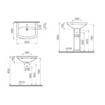 Washbasin with pedestal Serenada | 4167B003-0001 — изображение 2