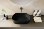 Plural Square low bowl,45 cm without tap hole, without overflow hole, Matt Black | 7810B483-0016 - Image 2