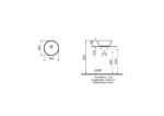 Bowl washbasin Geo 38 cm matte taupe | 5421B020-0016 - Image 2