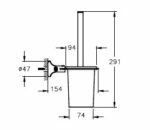 Toilet brush black Base 400 wall mount | A4412536 - Image 2