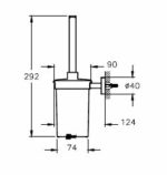 Toilet brush Base 200 wall bracket | A44104 - Image 2