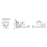 Wall-hung WC-pan Integra Square 54 cm Shift cover | 7081B003-0075 — изображение 2