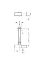 Washbasin siphon Origin brushed nickel T-shaped | A4512334 - Image 2