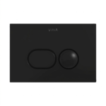 Flush button Liquid black glossy metal double flush 740-2101