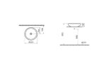 Countertop Basin Istanbul black glossy round bowl Vitra clean 50 cm 4522B470-0016 - Image 2