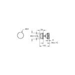 Basin siphon holder Origin Classic Round Head Brass A4514929 - Image 2