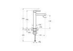 High Basin mixer Origin brushed nickel 196mm A4255734 - Image 3