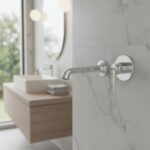 Built-in Basin mixer Origin classic two holes chrome inner part A42230 A42889 - Image 2