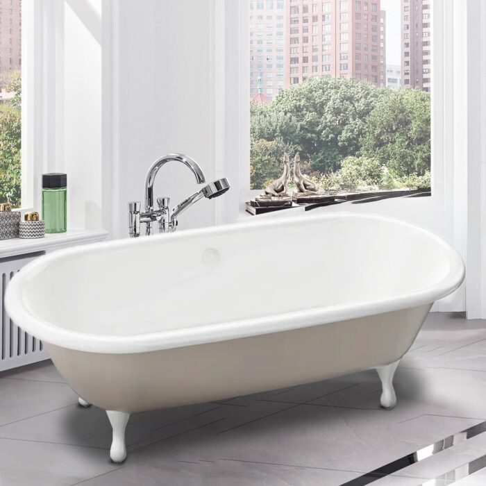 Bathtube Dream with siphon and feet taupe color 180*85 cm 65680050000 - Image 2