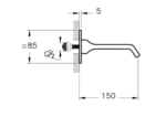 Built-in shower system Suit golden color A4283774 - Image 4