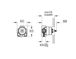 Built-in shower system Suit golden color A4283774 - Image 5