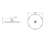 Built-in shower system Suit golden color A4283774 - Image 7