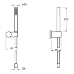 Built-in shower system Suit golden color A4283774 - Image 9