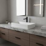 High basin mixer Flow square matt black 30cm A4293636EXP — изображение 2
