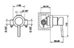 Built-in bath shower mixer Pure double diverter external part A40680EXP - Image 2