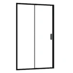 საშხაპის მინის წინა კარი შავი მატი ჩარჩოთი გვერდითი გაცურებით დამცავი ფირით 120სმ 65650002339