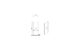 Shower glass side door black matt with frame and protective film for 65650002339 75cm 65650002347 - Image 2