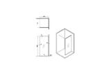 Shower glass with frosted glass, matte black, frame 90 cm 65650002490 - Image 2