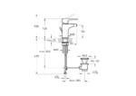 Bidet mixer root round brushed nickel without trap with movable head with lock A4272434EXP - Image 2