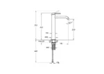 High basin mixer Minimax round Chrome plated 250mm A43534EXP - Image 2