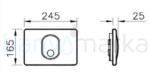 Flush button chrome single flush 701-1085 — изображение 2