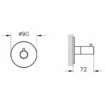 Switch Origin 3-way diverter chrome built-in external part A42858 internal A42859 - Image 2