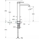 Towel mixer Minimax Round Brushed Nickel Height 25cm Length 18cm A4353434EXP — изображение 2