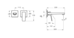 Built-in mixer tap Minimax Square Outer part Soft gold A42230 Inner part A4359374EXP - Image 3