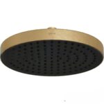 Душевая лейка 1 Core Round функция угол поворота 15 градусов круглая матовое золото 25 см A4591225EXP