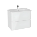 Cabinet with towel rack Mia Plus Round White Glossy Two drawers 7681B003-0001 with towel rack 75*62.5*44.5cm 69824
