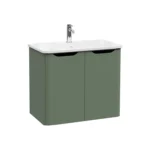 Cabinet with washbasin Integra Round Green Matte with two doors 7681B003-0001 with washbasin 65*76*45cm 69857