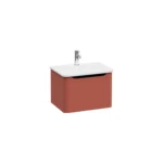 Cabinet with washbasin Integra Round Red Matte 7680B003-0001 with washbasin 57.5*40*45cm 69901