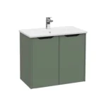 Cabinet with towel rack Integra Square Red Matte Two drawers 7677B003-0001 with towel rack 76*65*44.7cm 80089