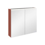 Mirror with cabinet terracotta matte with lighting 80*69.3*18cm 80513